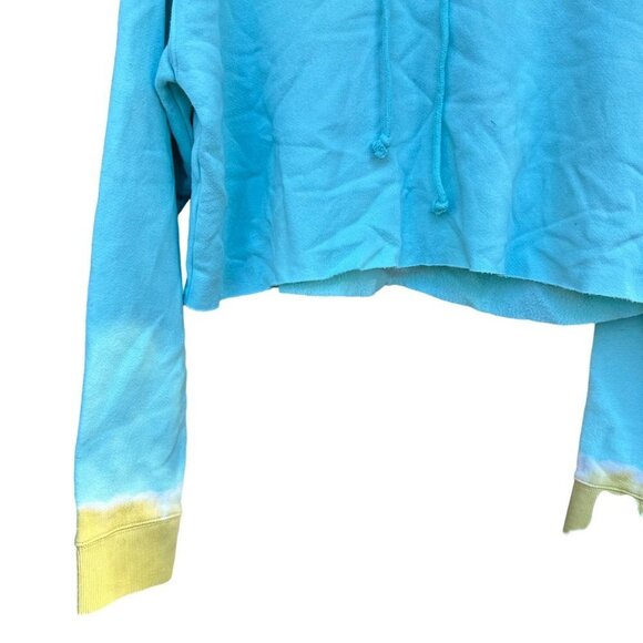 Wild Fable Tie Dye Teal Crop Hoodie Size M - Picture 5 of 12
